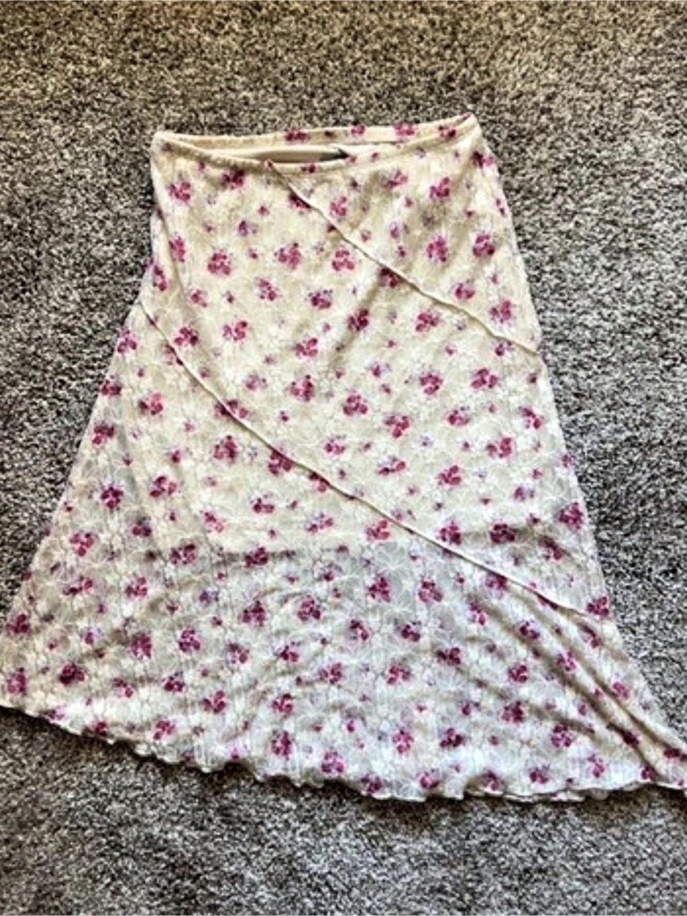 Floral skirt with lace kids large